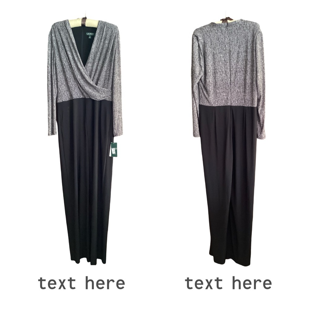 🚨 NWT Lauren Ralph Lauren Black and Gray Jumper Size 14
